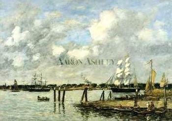 Eugene Boudin Lameuse a Rotterdam oil painting picture